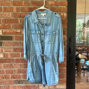 Denim Shorts Romper